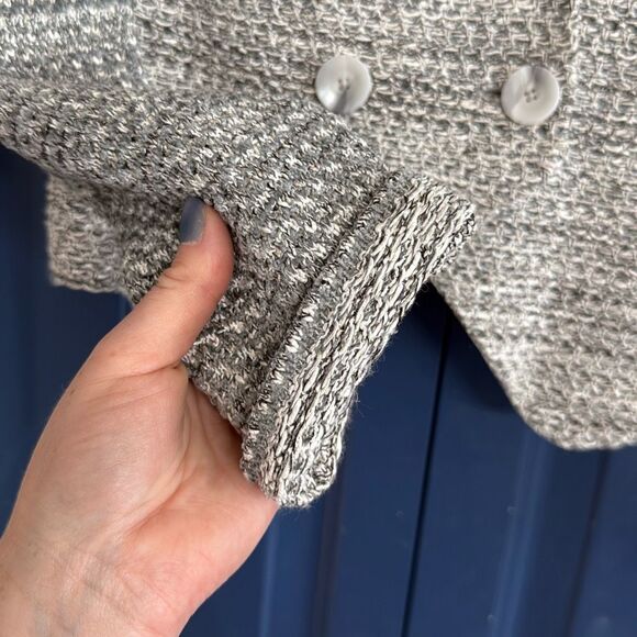 ST. JOHN Knit Sweater Blazer in Platinum Multi Size 8 - Picture 4 of 6